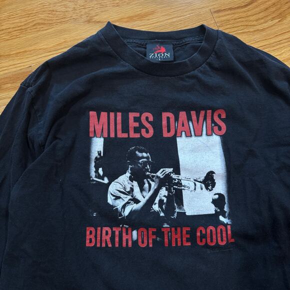 RARE Vintage Miles Davis T-Shirt 2001 Jazz Music Birth Of The Cool LS Mens Large - Picture 1 of 4